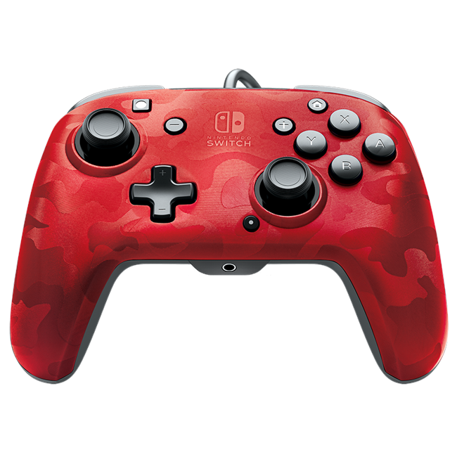PDP Face-off Deluxe Switch Controller + Audio (Camo Red)