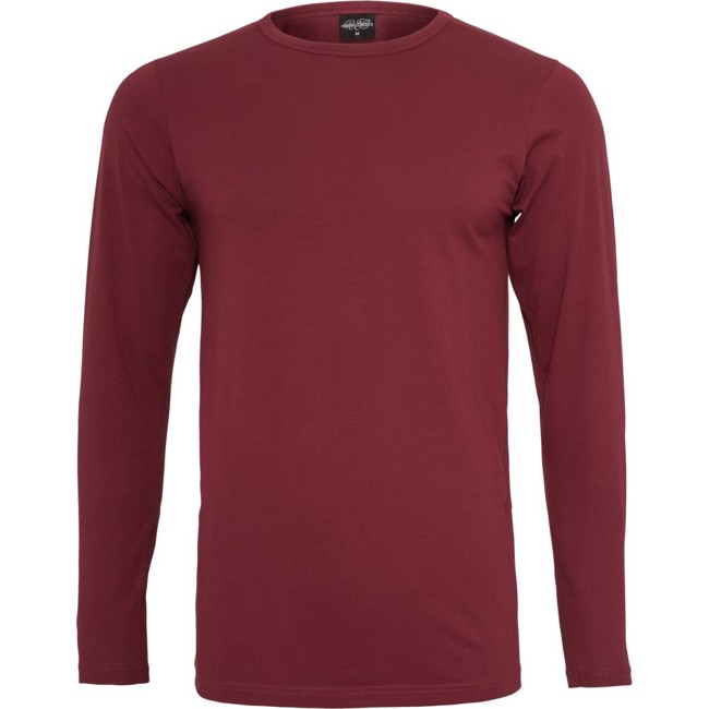 Urban Classics - FITTED STRETCH Long Sleeve bordeaux