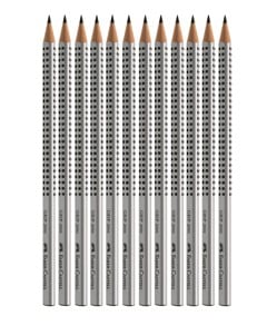 Faber-Castell - Grip 2001 pencil - HB - silver, box of 12