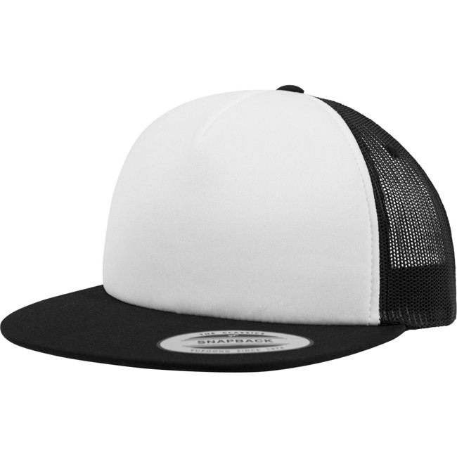 Flexfit FOAM Trucker Snapback Cap - black / white - One Size
