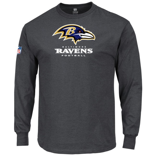 Majestic OUR TEAM Longsleeve - Baltimore Ravens charcoal