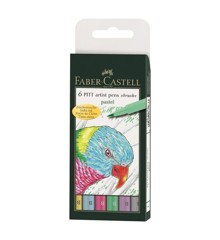 Faber-Castell - Pitt artist brush pastel, 6 stk