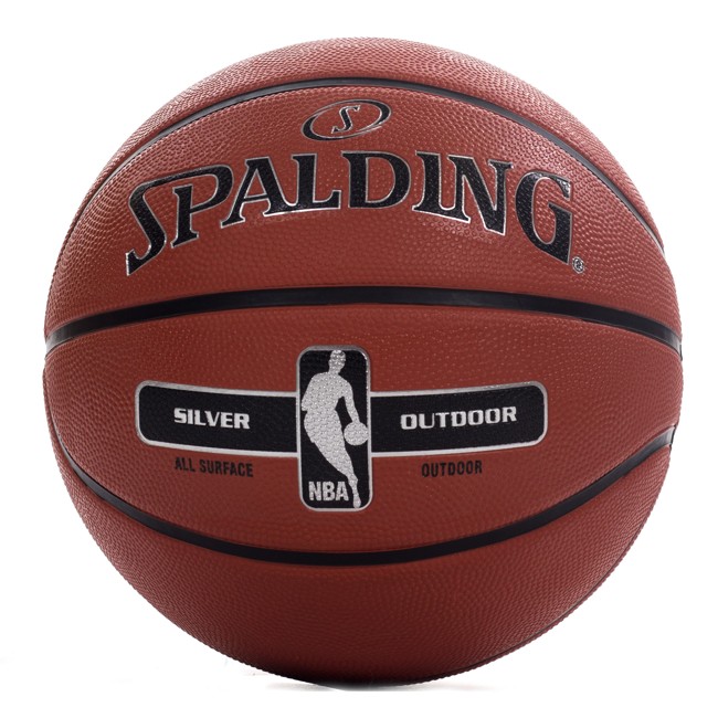 Spalding NBA Silver Copmposite Rubber Outdoor Basketball Brown - 5