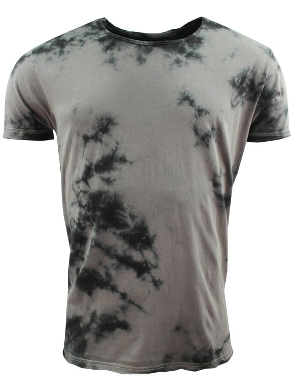 Buy Shine Acid Washed & Tie Dye T-shirt DK Grey