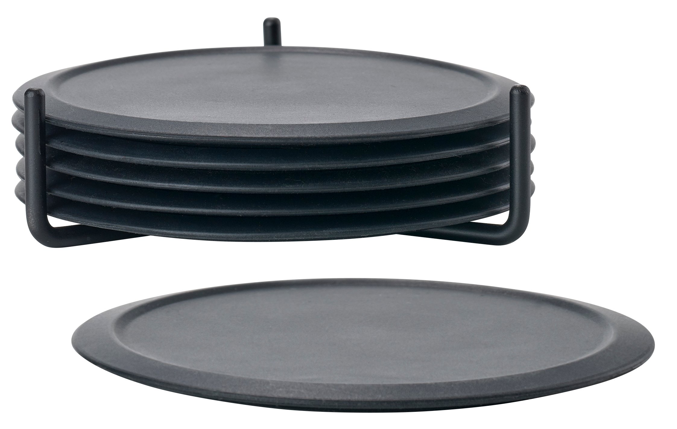Zone Denmark Singles glassunderlag 6-pack med beholder Black