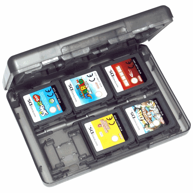 ZedLabz 24 in 1 storage box travel case holder for Nintendo 3DS, 2DS & DS game cartridges - black