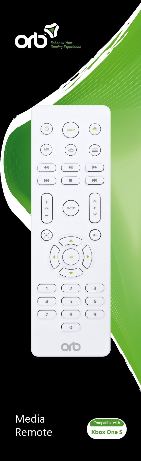 ORB Media Remote - For Xboxone S - Videospill og konsoller