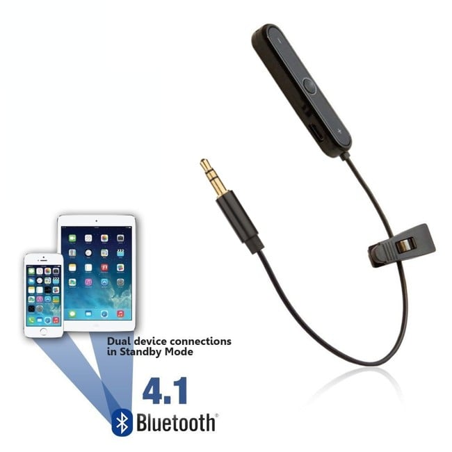 Bluetooth Adapter for Car Aux Port - Wireless Converter Receiver - Auxiliary Phone In-Car Audio 3.5mm