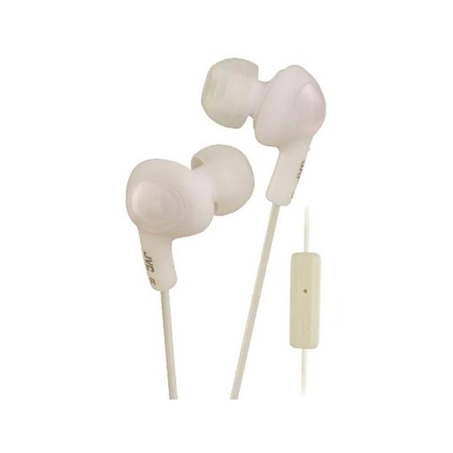 JVC Gumy Plus In-Ear Headphones With Remote & Mic For iPhone/BlackBerry/Android - White