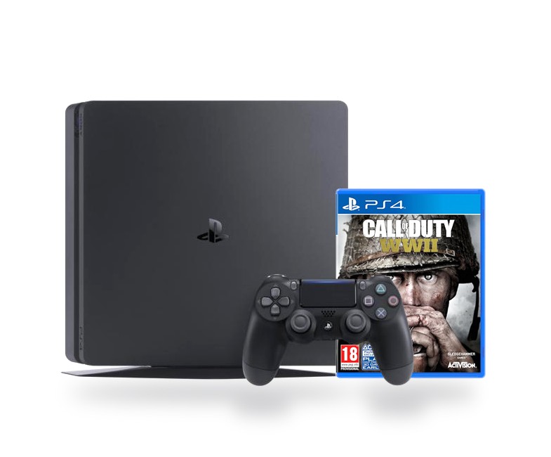 Playstation 4  Slim 1 TB Console  + Call Of Duty WWII (Nordic)