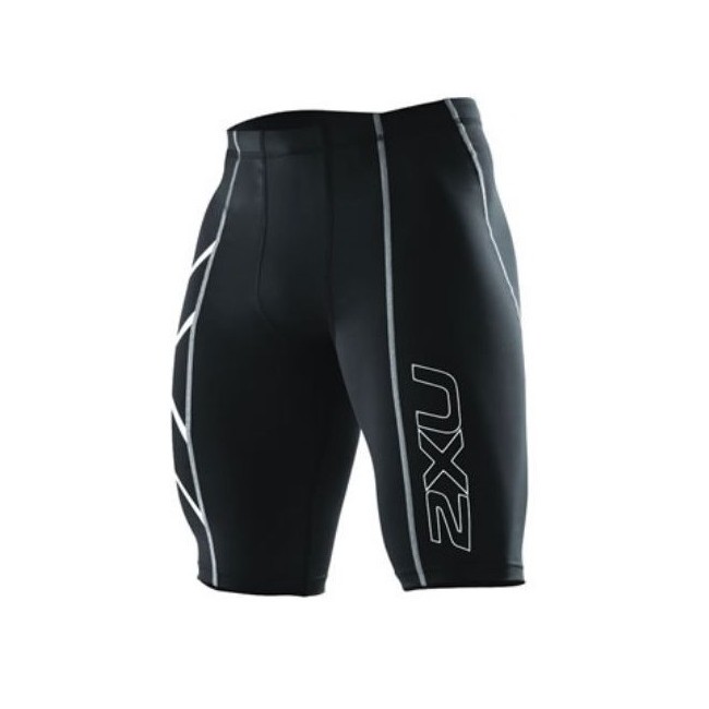 2XU Compression Shorts - Herre Black Silver Logo
