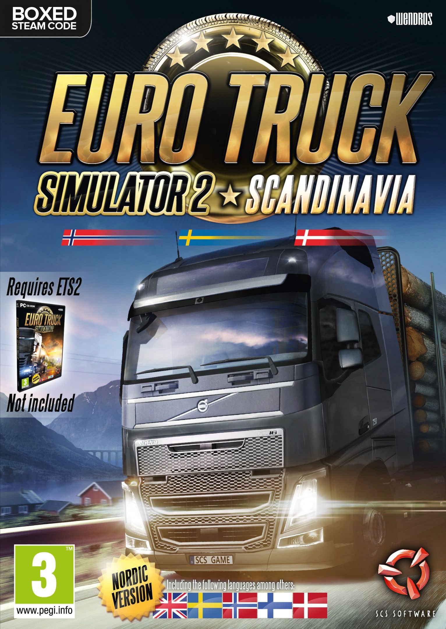 Mindre end Prelude dash Køb Euro Truck Simulator 2 - Scandinavia (Nordic Boxed version)