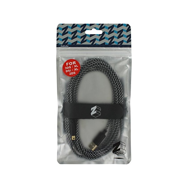 ZedLabz 3M Braided USB Charging Cable Aadapter for Nintendo 3DS, 2DS & DSi