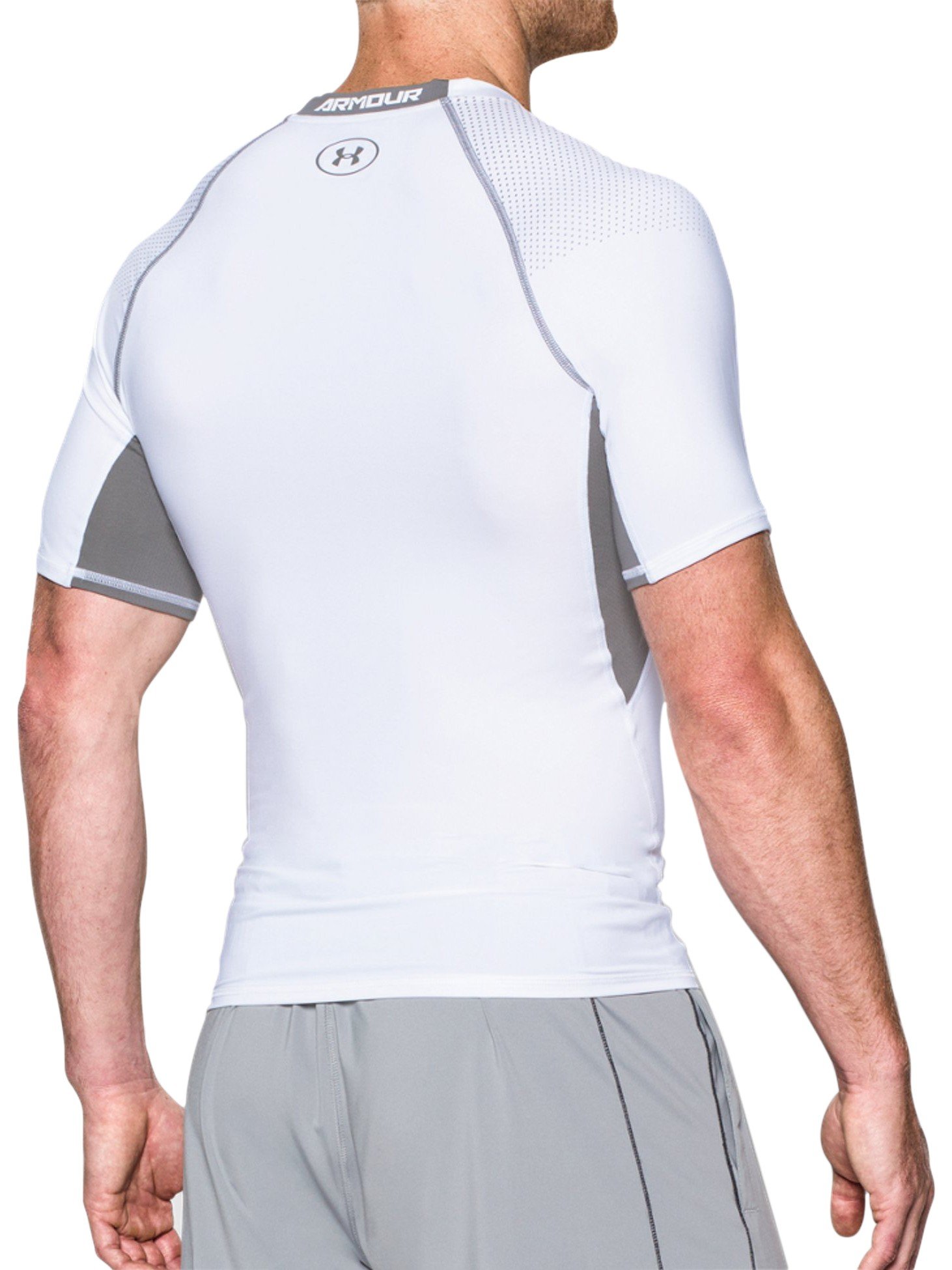 Buy Under Armour Heatgear Armour Printed Compression T-shirt White