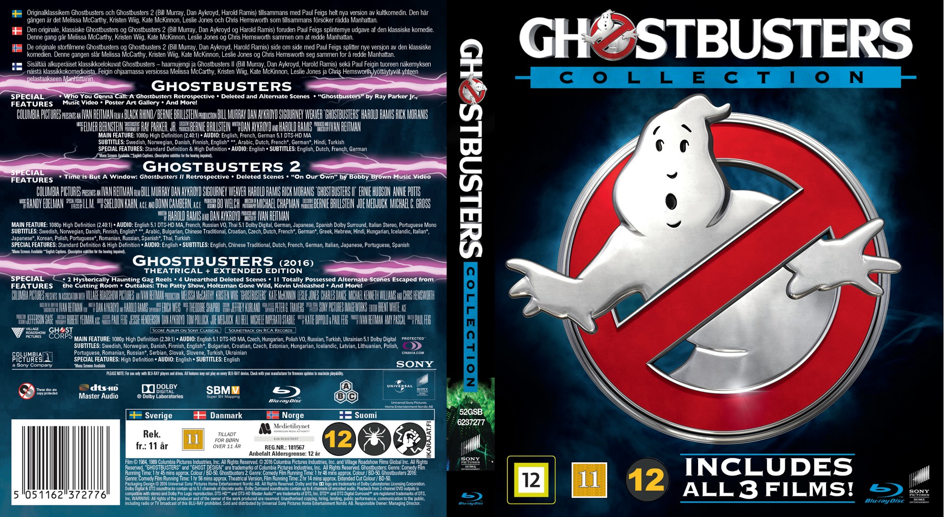 Buy Ghostbusters Collection 3 Movies Blu Ray 