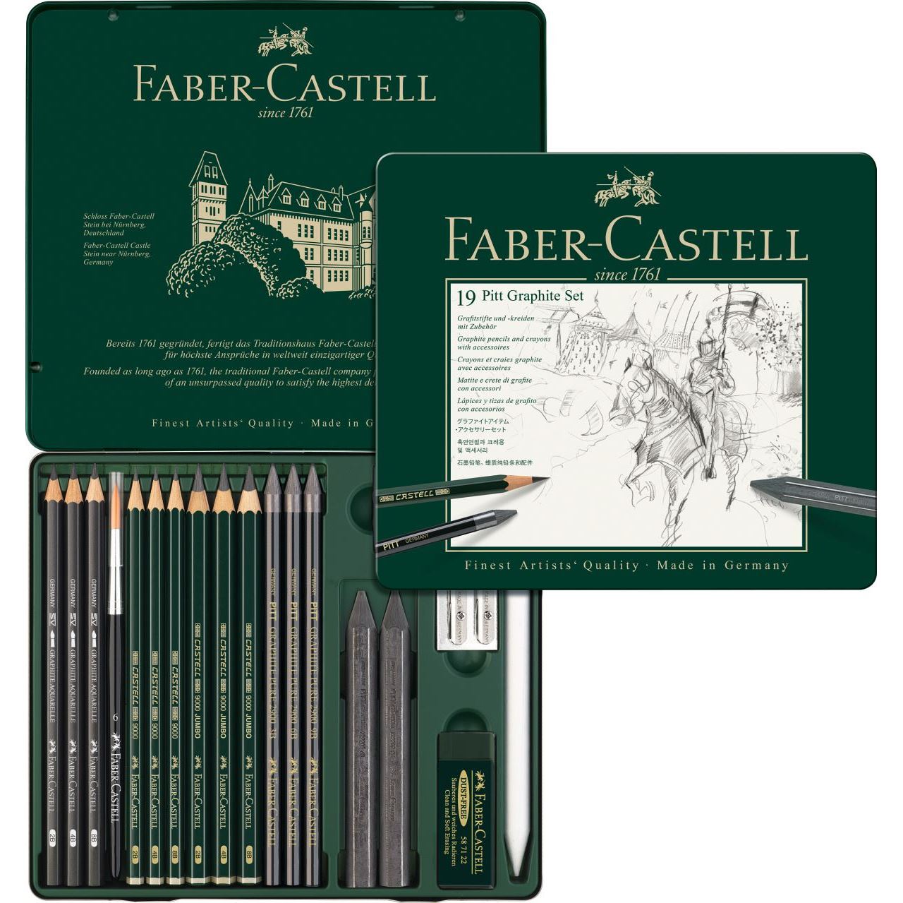 Faber-Castell - Set Pitt Graphite tin of 19 (112973)