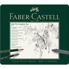 Faber-Castell - Pitt Graphite sæt i tin æske (19 stk)