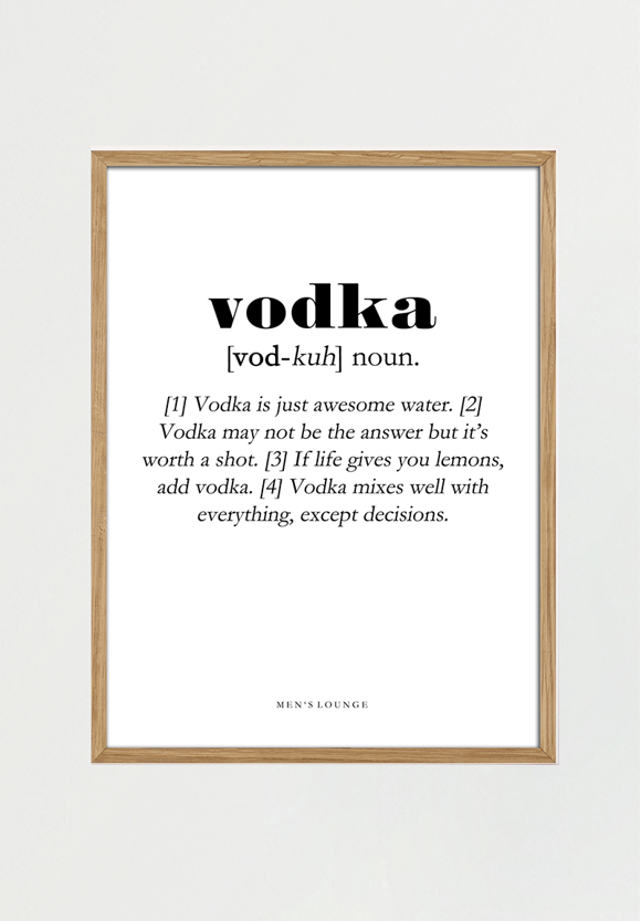 Kaufe Men's Lounge Vodka Definition Poster 50 x 70 cm