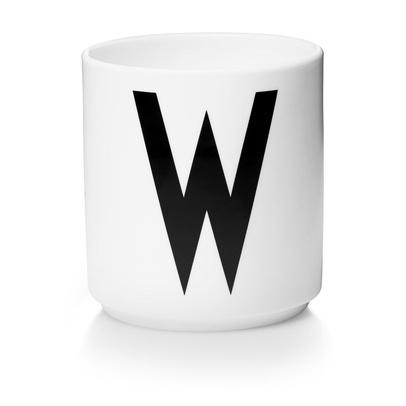 ​Design Letters - Personal Porcelain Cup W - White