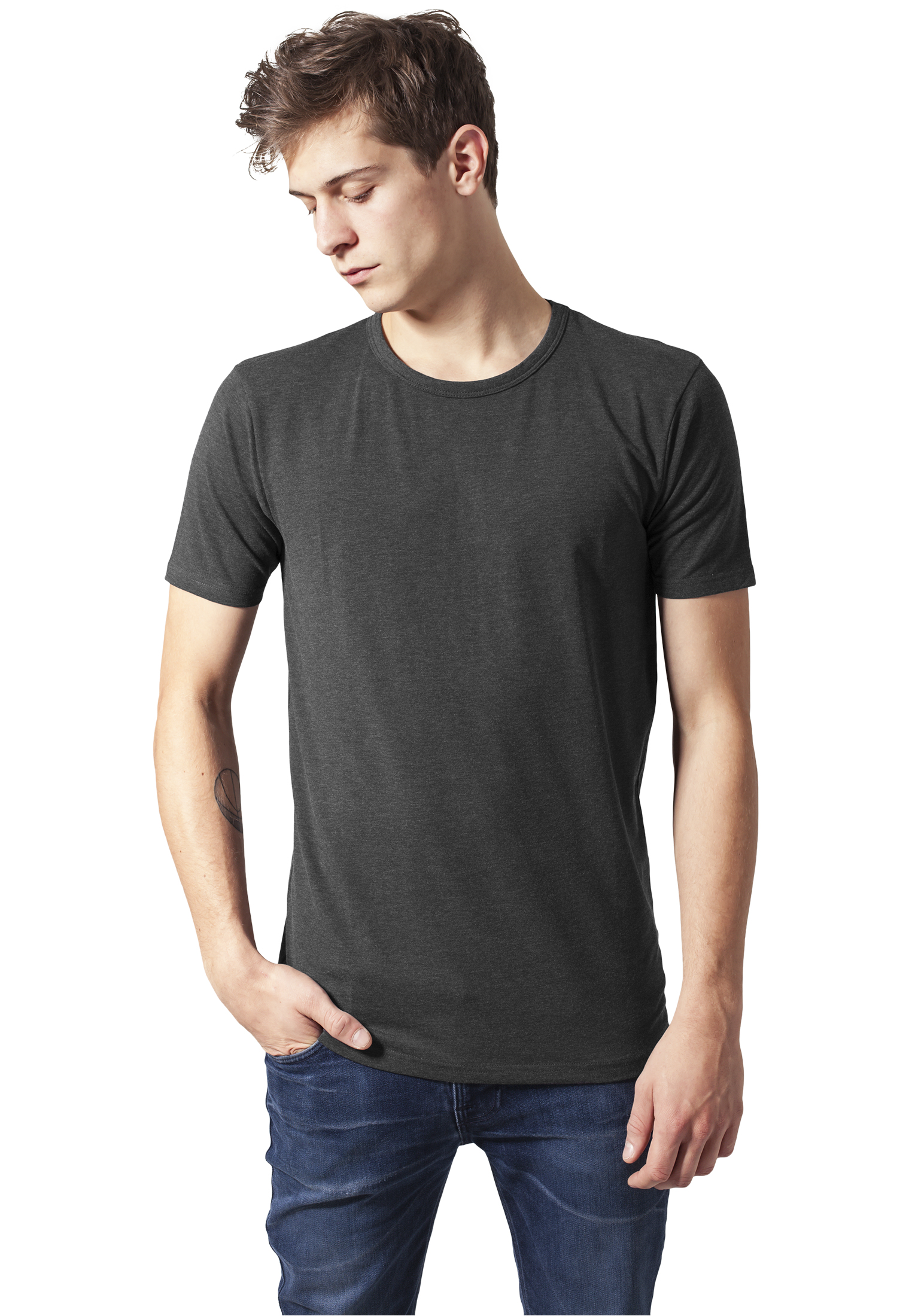 Koop Urban Classics 'Fitted Stretch' T-shirt - Charcoal