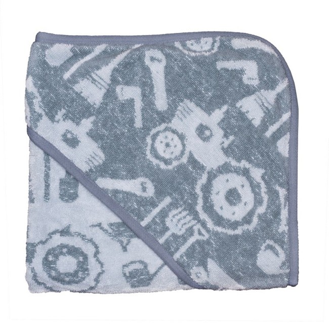 Sebra - Håndklæde med hætte - Blå - Farm (1010101)