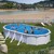 GRE - Swimming Pool - Oval hvid stål - 730x375x132cm (28.217 Liter) thumbnail-1