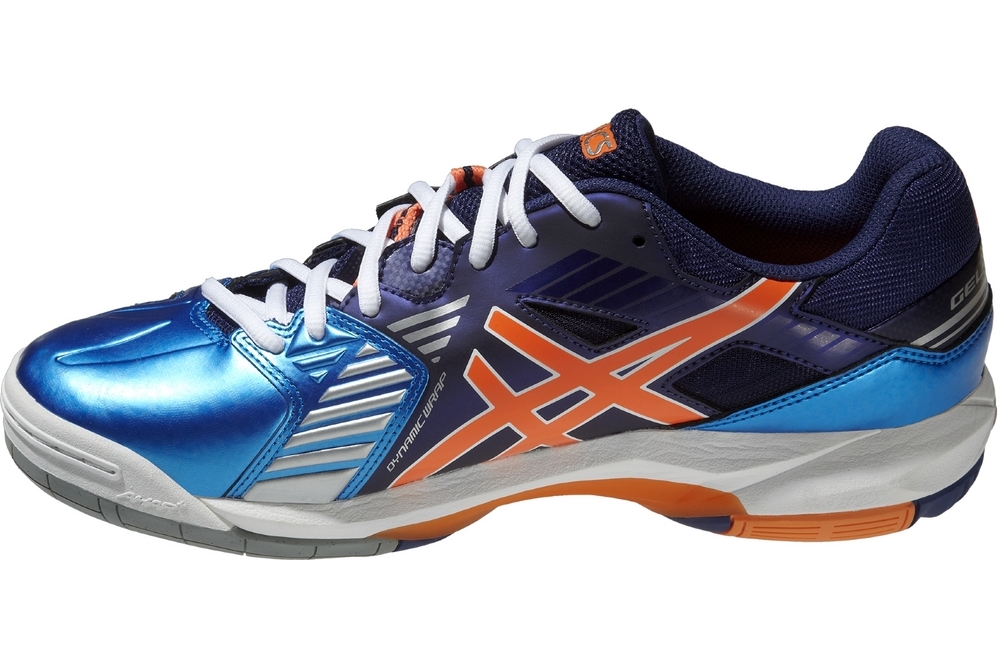 navy blue asics volleyball shoes