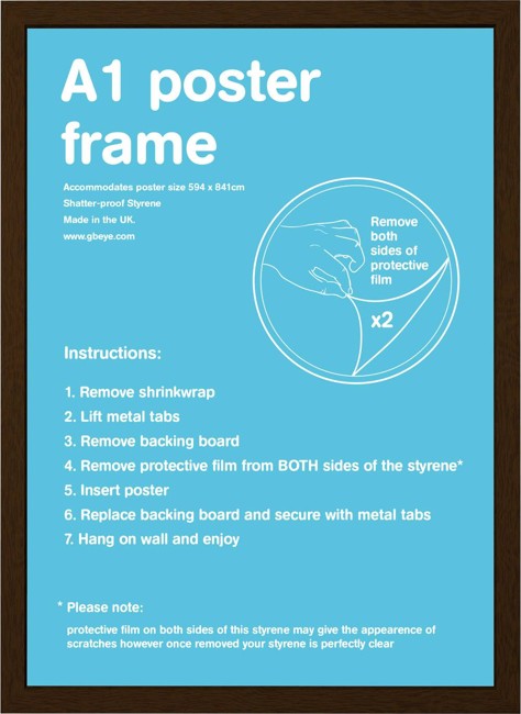 30mm Walnut A1 Poster / Print Frame 59.4 x 84.1 cm