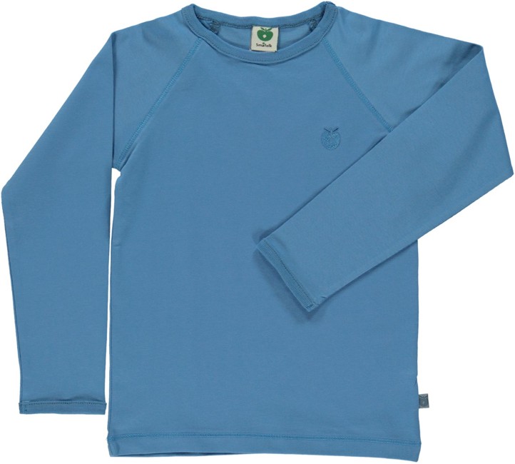 Småfolk - Økologisk Basis Langærmet T-Shirt - Cendre Blå