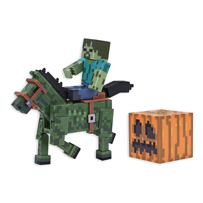 Minecraft Zombie With Zombie Horse Action Figure Set Series 4