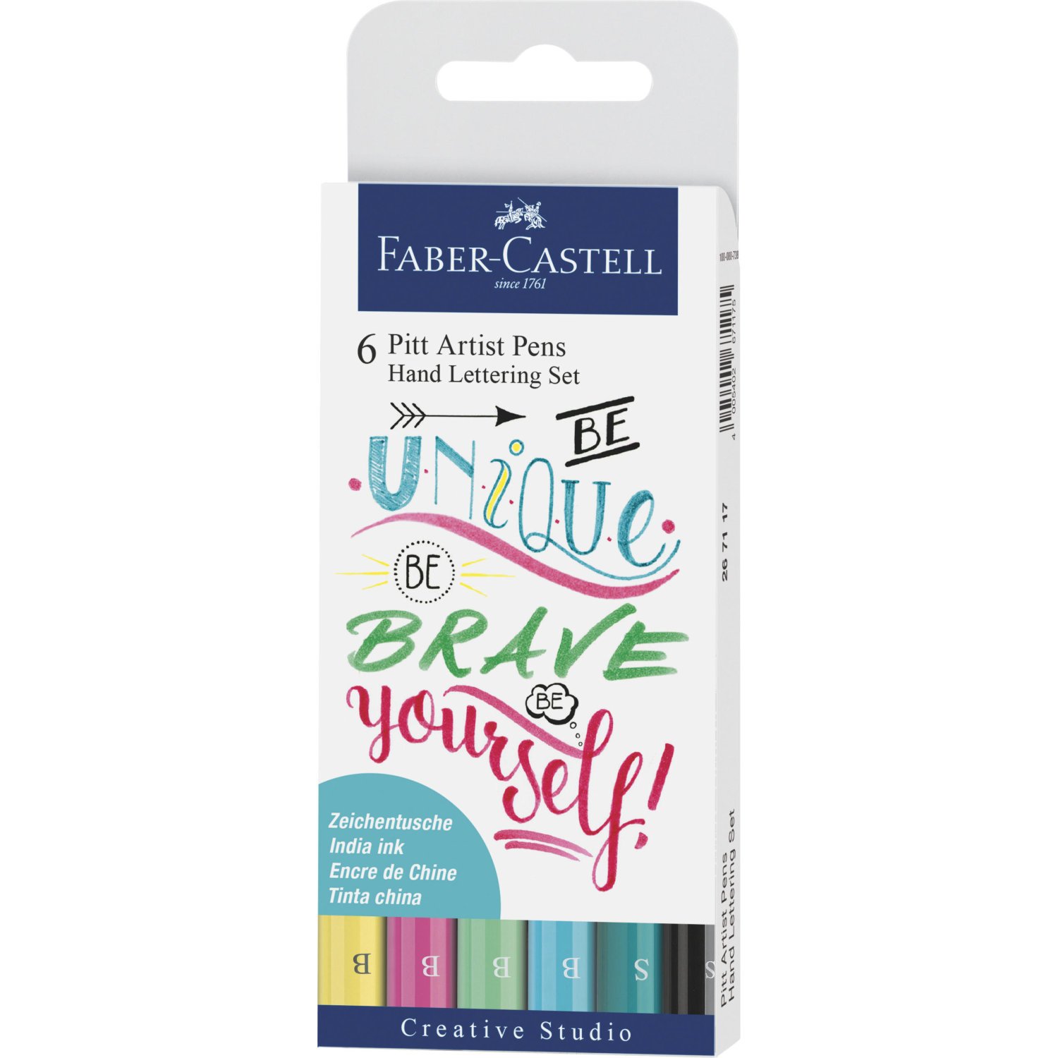 Faber-Castell - India ink Pitt Artist Pen Hand Lettering Set pastel (267116) - Leker