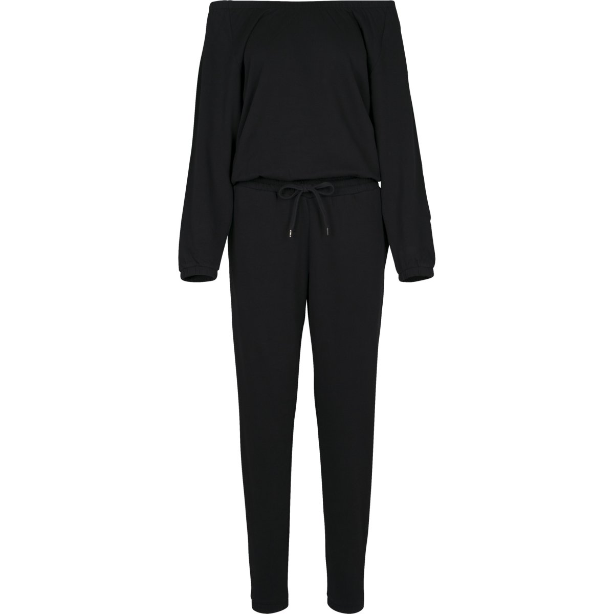 Buy Urban Classics Ladies - Cold Shoulder Terry Jumpsuit black
