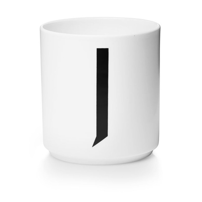 ​Design Letters - Personlig Porcelænskop J - Hvid