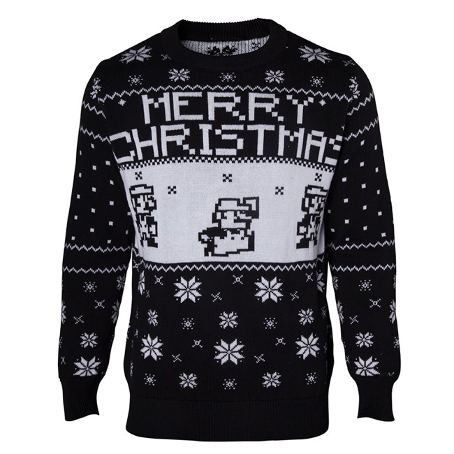 Nintendo Super Mario Black Sweater XXL