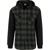 Urban Classics - HOODED Flanell Shirt black / forest thumbnail-1
