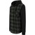 Urban Classics - HOODED Flanell Shirt black / forest thumbnail-3