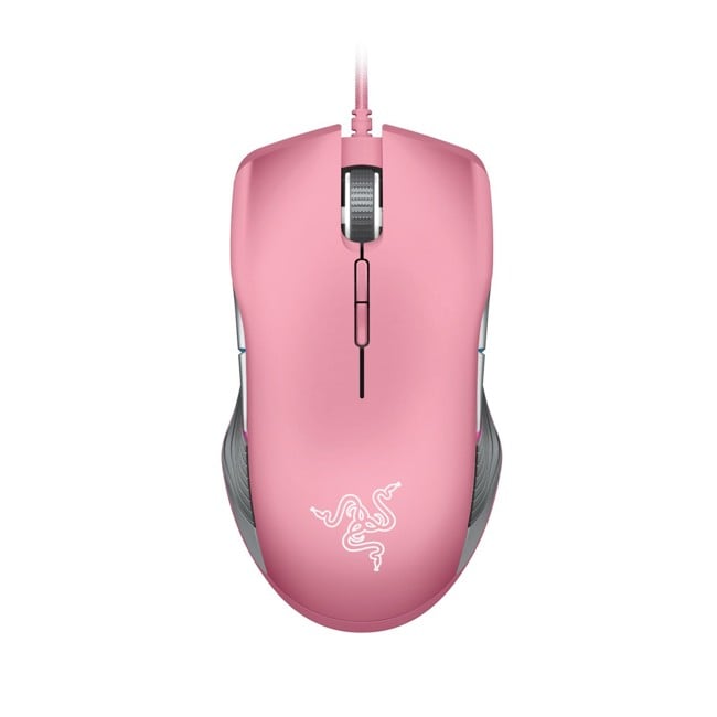 Razer Lancehead Quartz Edition Ambidextrous Gaming Mouse (Most Precise 16,000 DPI 5G Sensor, Mechanical Mouse Switches, Chroma RGB Lighting) Quartz Pink