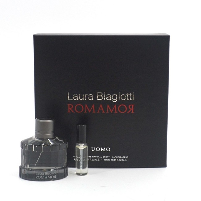 Laura Biagiotti - Romamor Uomo EDT 75 ml + Purse Spray 10 ml - Gavesæt