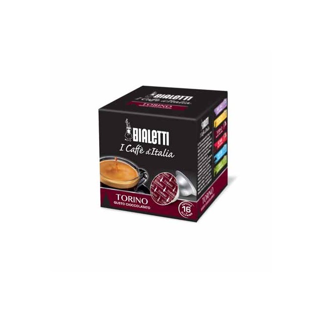 Bialetti - Espresso Kapsler Torino Afbalanceret Smag  8 pakker á 16 stk. - Bordeaux 