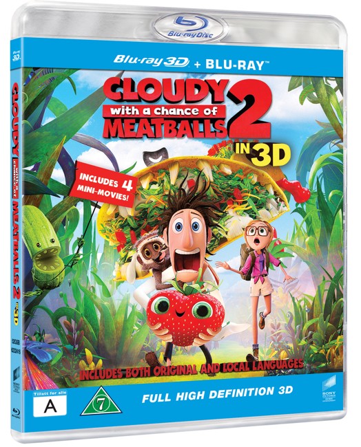 Cloudy With A Chance Of Meatballs 2 3D - Blu ray