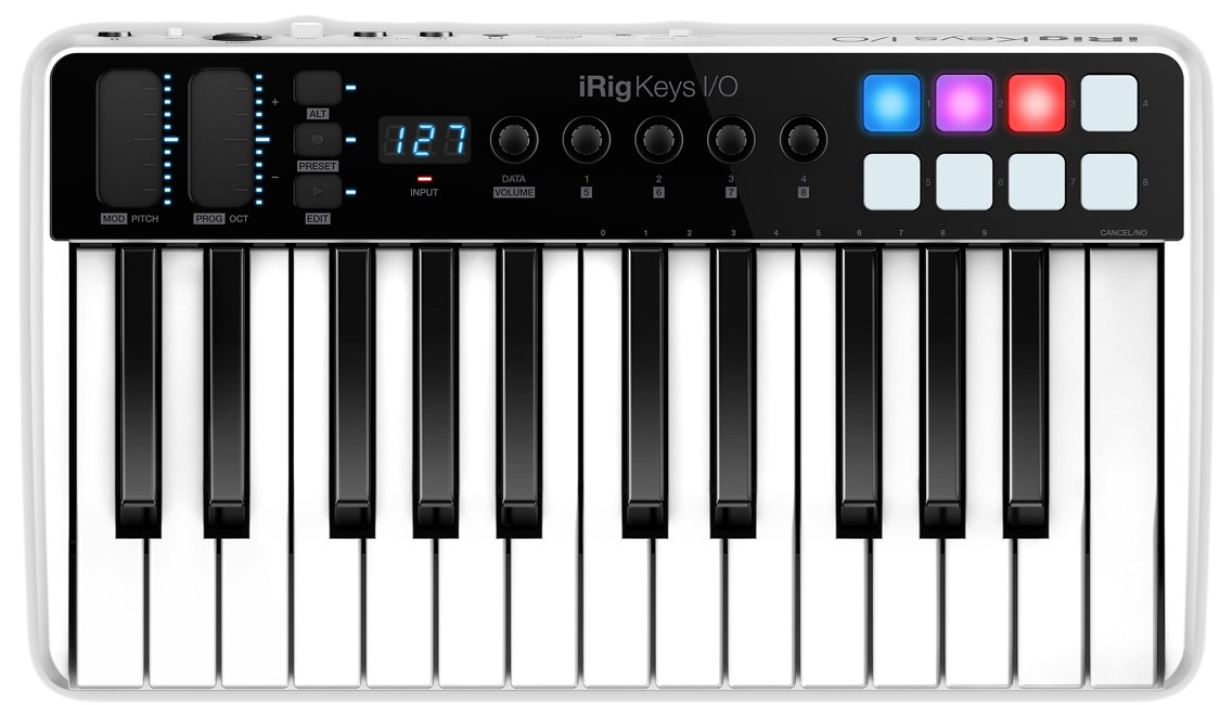 IK Multimedia - iRig Keys I/O 25 - MIDI Keyboard & Audio Lydkort Til iOS, PC & MAC