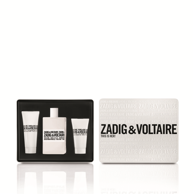 ZADIG & VOLTAIRE - This Is Her EDP 100 ml + Body Lotion 75 ml + Shower Gel 50 ml - Gavesæt