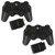 ZedLabz wireless RF double shock vibration controller for Sony PlayStation 2 PS2 & PS1 - 2pk black thumbnail-1