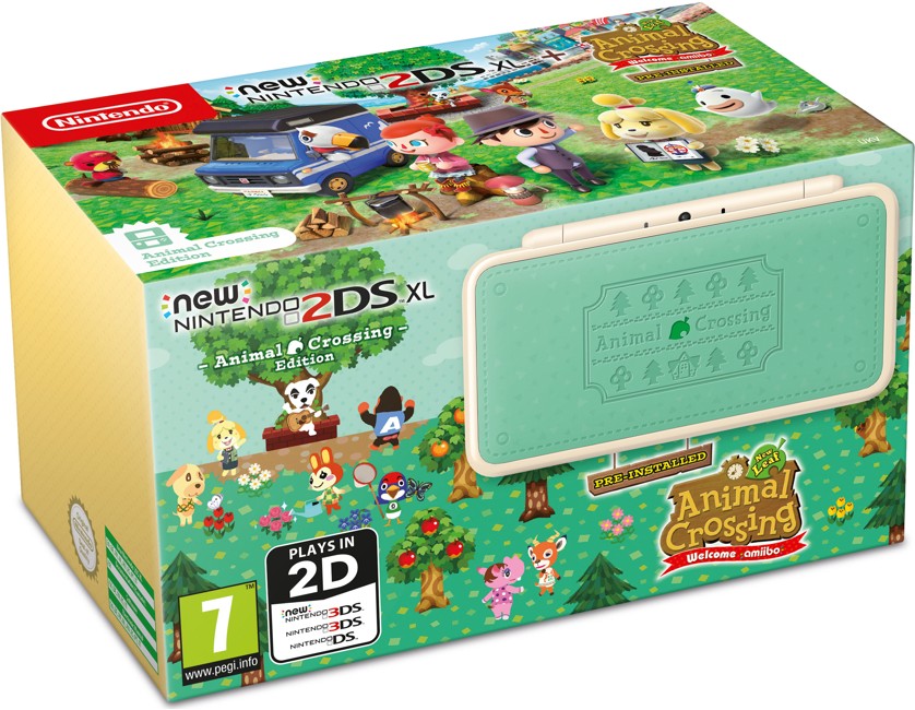 ​New Nintendo 2DS XL Animal Crossing Edition (Animal Crossing New Leaf Pre-Installed)​