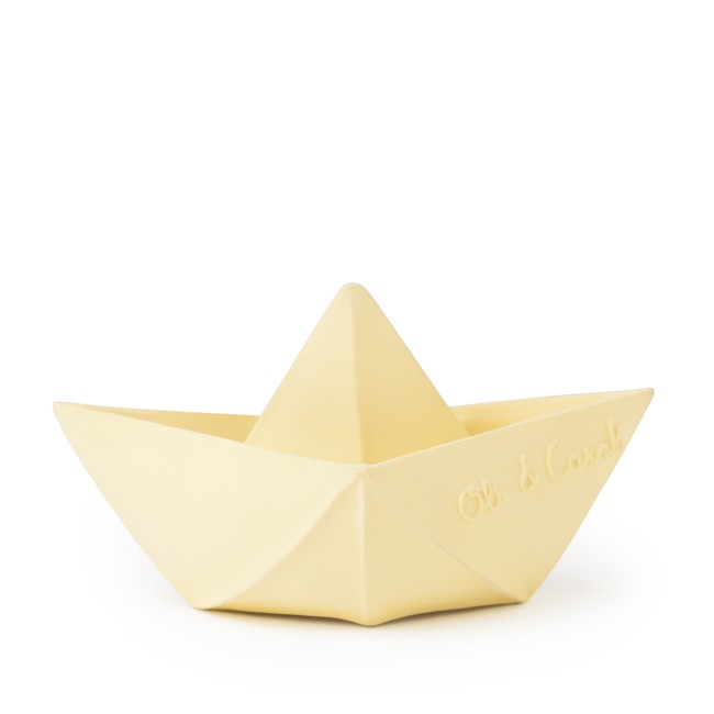 Oli & Carol - Origami båd til badet, lys gul