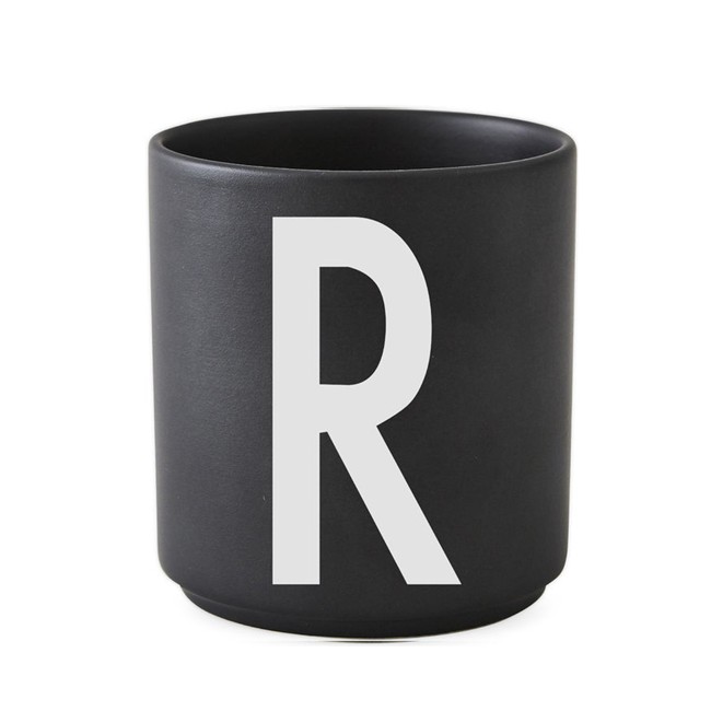 ​Design Letters - Personal Porcelain Cup R - Black