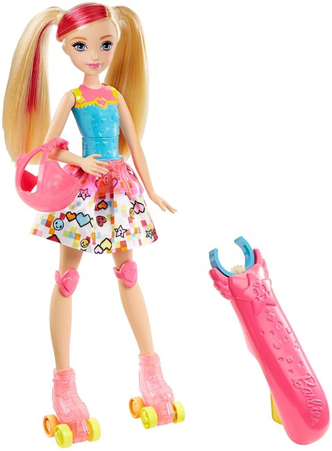 Barbie - Video Game Hero Light Up Skates Barbie (DTW17)