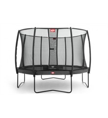 BERG - Champion 380cm Airflow Trampolin GRAU + Sicherheitsnetz Deluxe