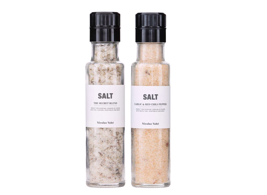 Nicolas Vahé - Salt Den Hemmelige Blanding + Salt Hvidløg & Rød Chili Peber