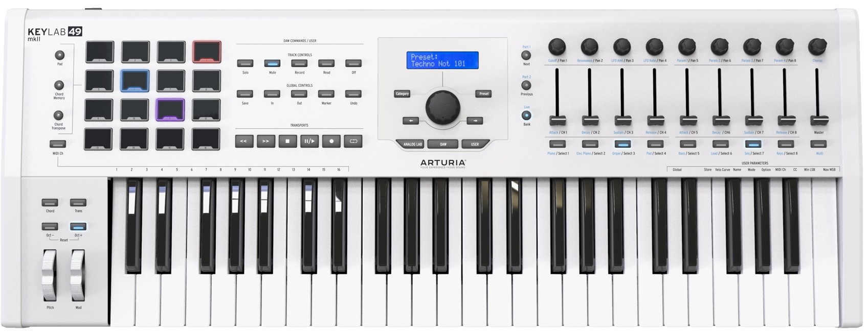 Arturia - Keylab 49 MKII - USB MIDI Keyboard (White)